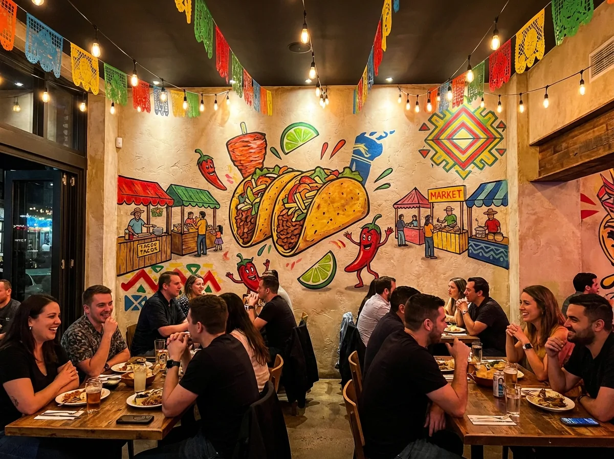 Restaurants wall print